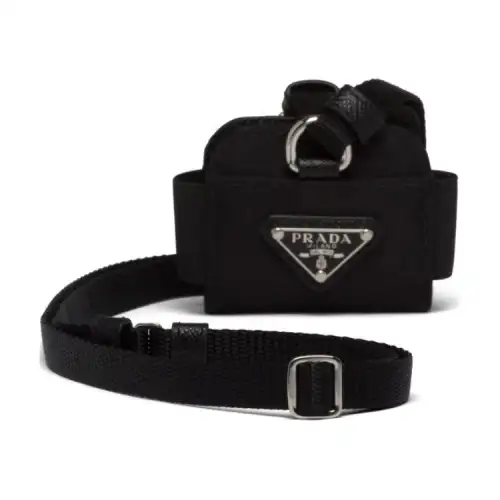 PRADA Nylon AirPods Pro Neck Hanging Earphone Case Unisex Black