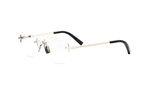 DIOR Irregular Shape Eyeglass Frames Men's Silver