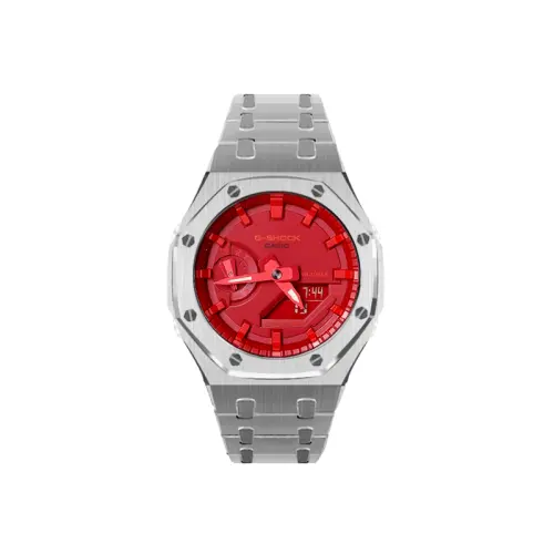 CASIO Men Liquid Crystal/Analog Dual Display Series Red Watch
