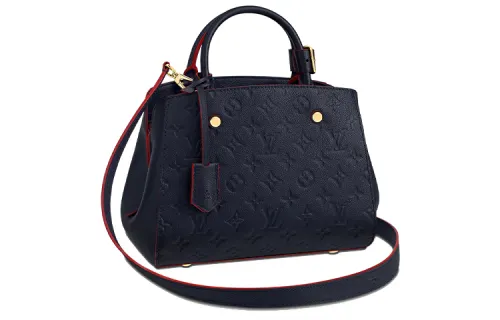 LOUIS VUITTON Leather Shoulder Bag, Crossbody Bag, Handbag Women's Marine Blue