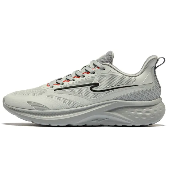 Erke Anti-Slip And Wear-Resistant Breathable Low-Top Running Shoes Men's White Dew Gray Recycling