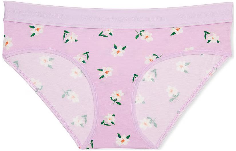 Женские штаны Victoria's Secret Cotton Hiphugger (фиолетовые с принтом)