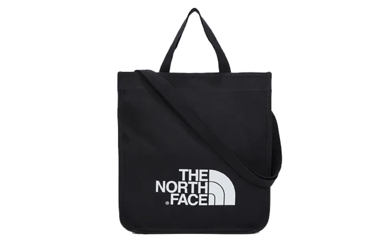 THE NORTH FACE 17L Canvas Bag, Tote Bag, Tote Bag, Shopping Bag, Crossbody Bag, Handbag, Outdoor Bag Cotton Pure Black