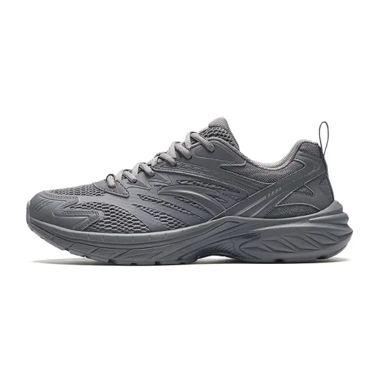 ANTA Running Shoes Men Low-Top Steel Gray