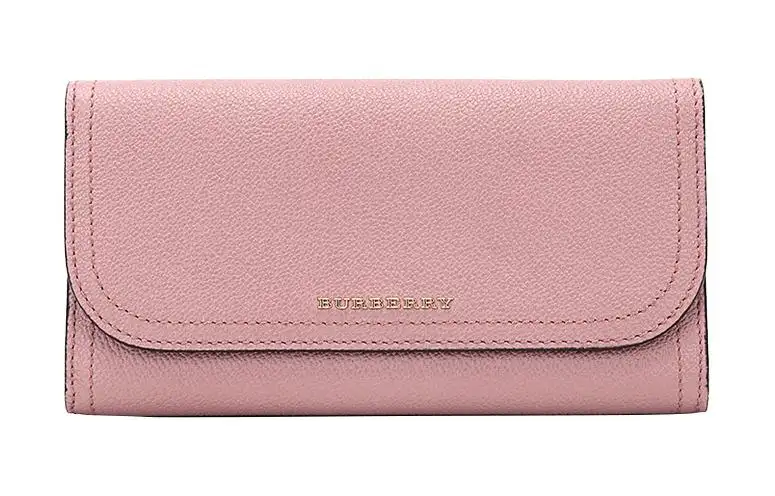 Burberry Cow Leather Wallet Women's Mist Pink