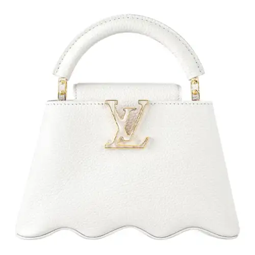 LOUIS VUITTON Capucines Taurillon Leather Kapsyn Shoulder Bag, Crossbody Bag, Handbag Mini Women's White