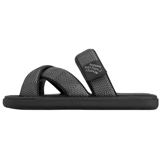 LOUIS VUITTON Slide Slippers Men Black