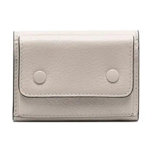 Maison Margiela Goatskin Card Holder, Wallet Women's Ivory Gray