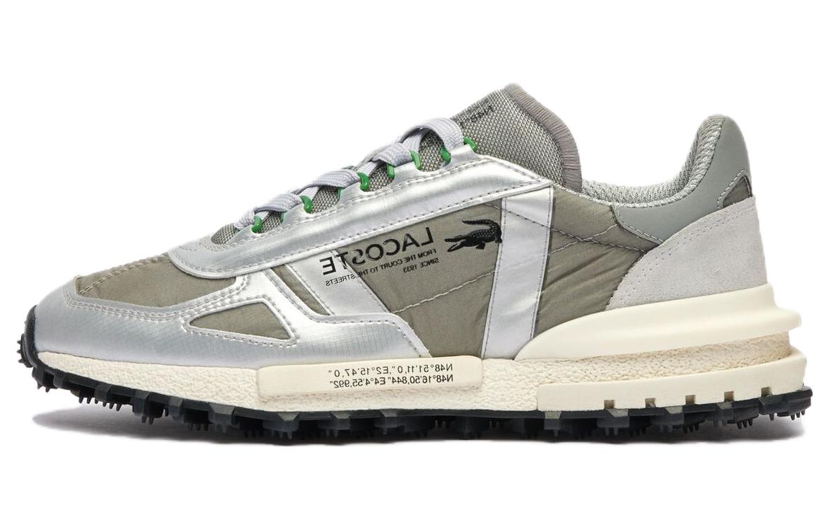 LACOSTE Французский крокодил модные Круглая голова с низкой жизнью для отдыха обувь мужской стиль серебро серый