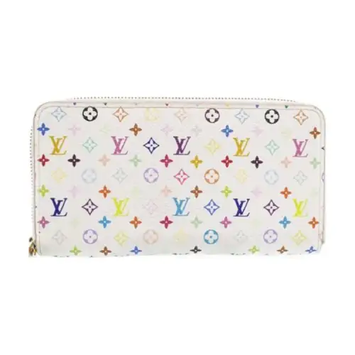 LOUIS VUITTON Canvas Wallet Regular Women's White