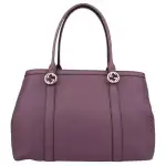 GUCCI Leather One Shoulder Handbag Regular Women's Purple