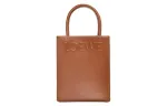 LOEWE Smooth Calfskin Tote Bag, Shopping Bag, Handbag Women's Brown