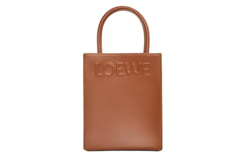 LOEWE Smooth Calfskin Tote Bag, Shopping Bag, Handbag Women's Brown