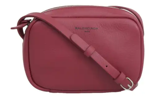 Balenciaga Leather Camera Bag, Crossbody Bag, Shoulder Bag Unisex Burgundy