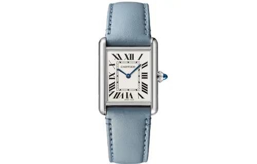 CARTIER TANK DE Solar Quartz Movement 30m Waterproof Women's Watch 33.7*25.5mm White Dial