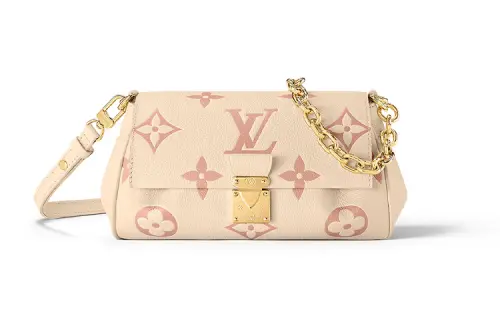 LOUIS VUITTON Favorite Embossed Cow Leather Dumpling Crossbody Bag Regular Women's