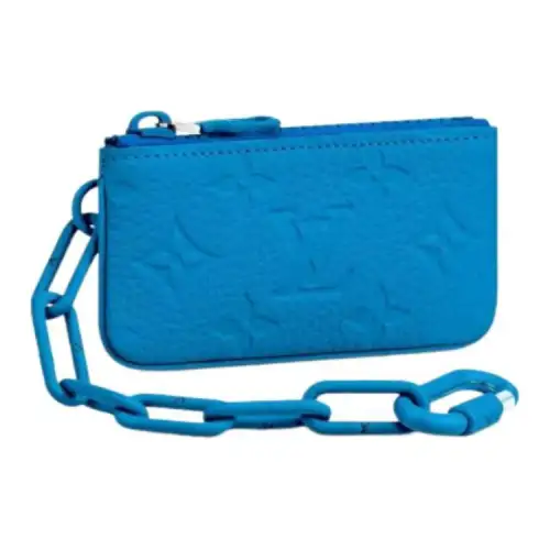 LOUIS VUITTON Pochette Cle Monogram Blue