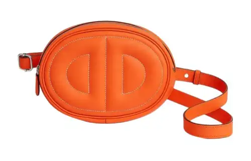 HERMES In The Loop Swift Calfskin Pig Nose One Shoulder Crossbody Fanny Pack Women's Orange