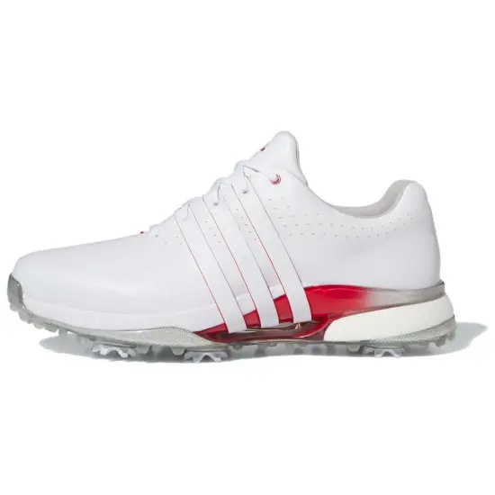 Adidas Tour360 Golf Shoes Men Low-Top White Red