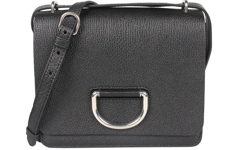 Burberry Cow Leather Shoulder Bag Women's Black