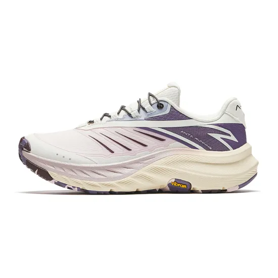 ANTA Explore The Wilderness Running Shoes Women's Low-Top Ivory White/Crystal Purple
