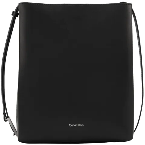 CALVIN KLEIN Cow Leather Crossbody Bags Women's Space Black