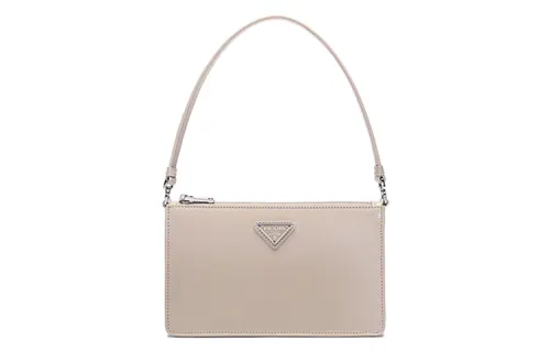 PRADA Leather Handbag, Underarm, Shoulder Bag Women's Desert Yellow