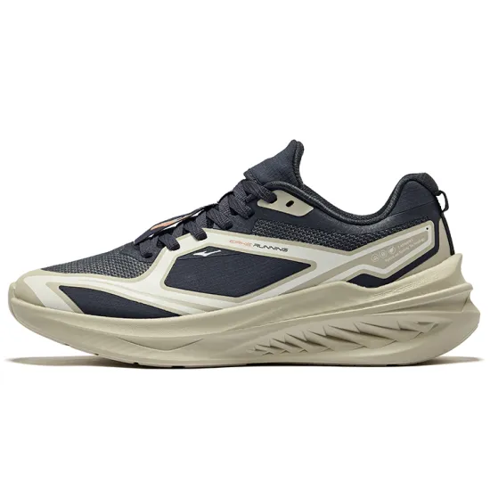Erke Running Shoes Men Low-Top Summer Cicada Blue Warm Mist Gray