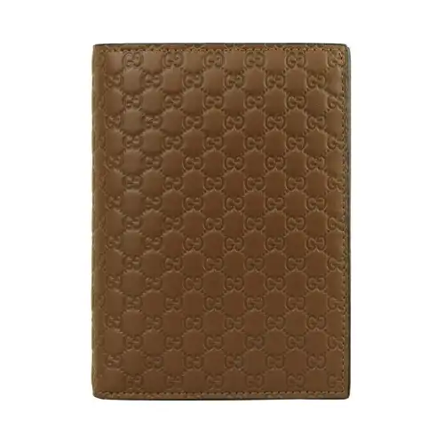 GUCCI Leather Wallet Regular Men's Brown