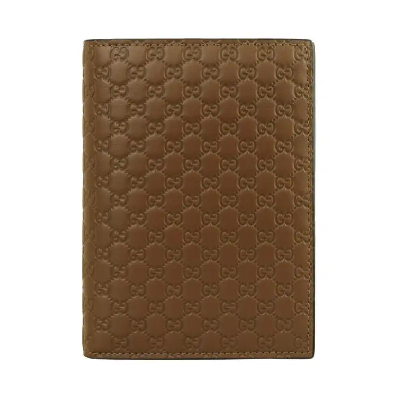 GUCCI Leather Wallet Regular Men's Brown