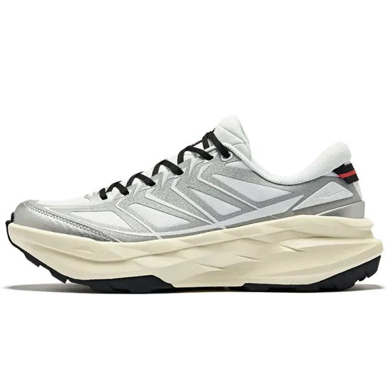 Erke Casual Shoes Men Low-Top Elk White Bright Silver