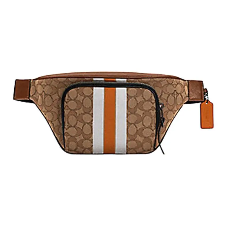 COACH Leather Fanny Packs Large Men's Caramel Brown