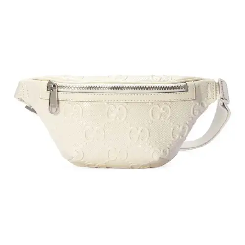 GUCCI Leather Shoulder Bag, Crossbody Bag, Sling Bag, Fanny Pack Unisex White