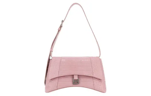 Balenciaga Downtown Cow Leather Portable Crossbody Bag, Shoulder Bag Women's Pink