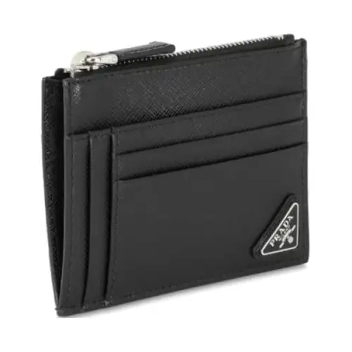 PRADA Saffiano Leather Wallet Men's Black