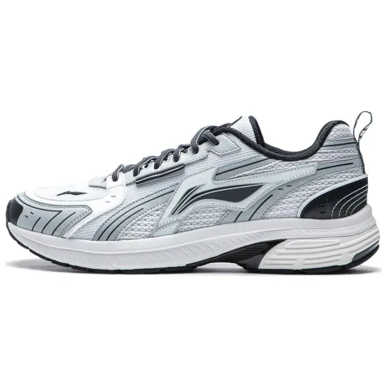 LINING Shake 1.5 Running Shoes Men Low-Top Standard White/Mist Gray