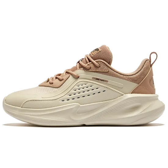 Erke Carefree Travel Wear-Resistant Slip-Resistant Low-Top Casual Athletic Shoes Women's Warm Linen Stag Brown