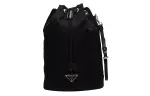 PRADA Cow Leather Bucket Bag Wrist Bag Women's Black