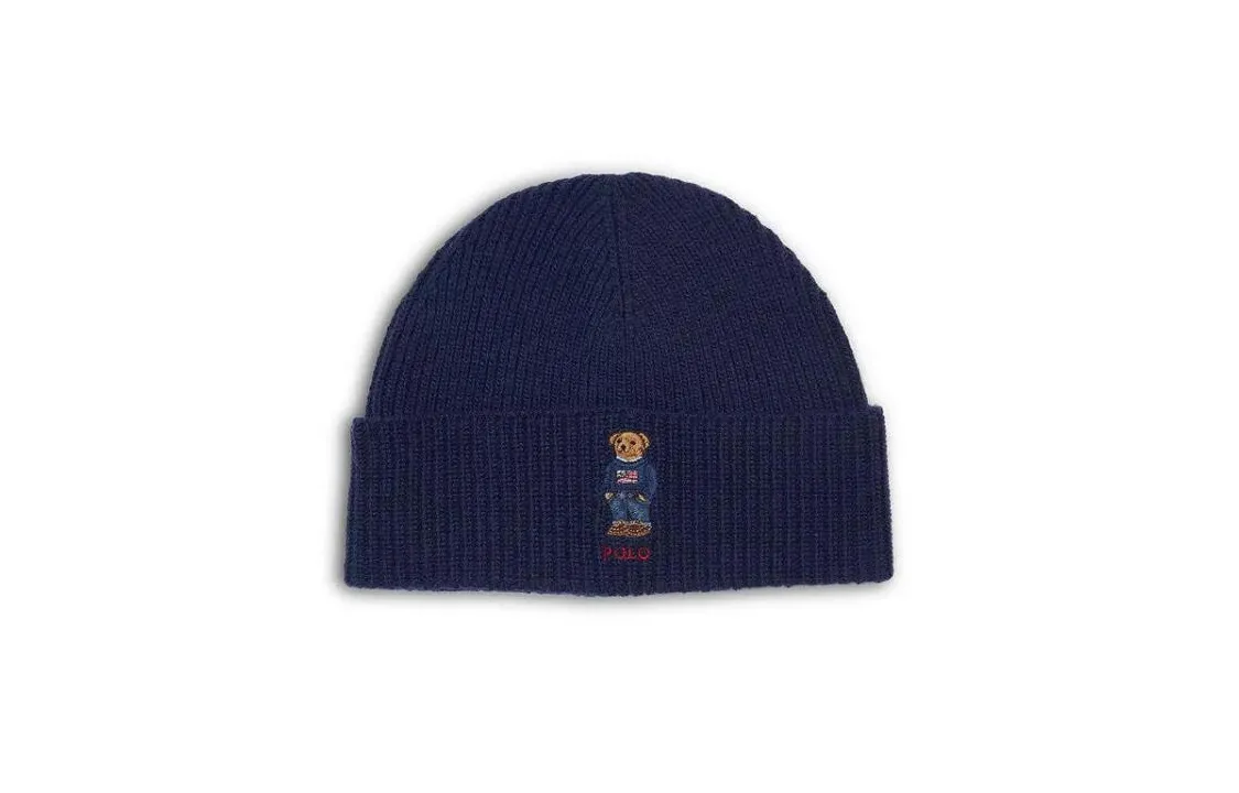 Polo Ralph Lauren Wool, Polyester Beanies Unisex Marine Blue