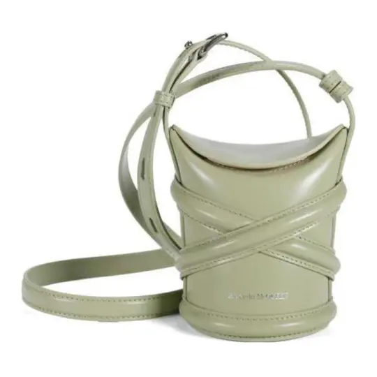 Alexander McQueen Calfskin Shoulder Bag, Crossbody Bag Mini Women's Grass Green