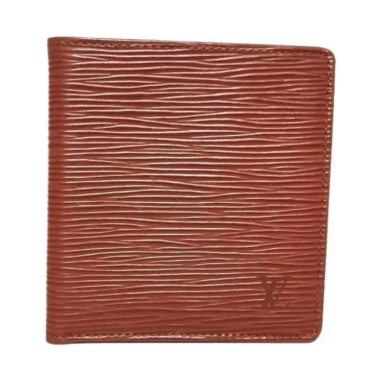 LOUIS VUITTON Empreinte Series Leather Wallet Unisex Red Brown