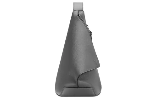 LOEWE Anton Sling Calfskin Shoulder Bag, Sling Bag Men's Anthracite/Gray