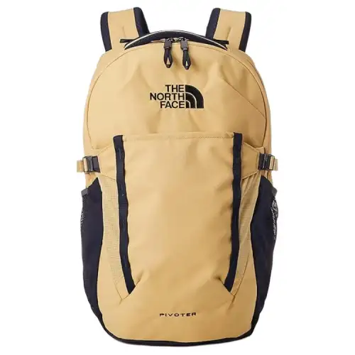 The north face, capacious regenerated brown backpack for men and women, material, polyester, for beloved