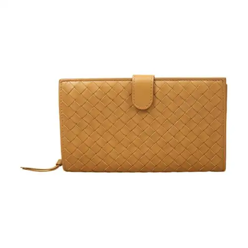 Bottega Veneta Cow Leather Wallet Regular Women's Coffee