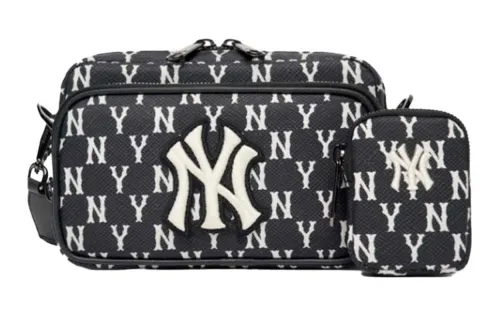 MLB Monogram Collection Polyester Combo Bag, Camera Bag, Shoulder Bag, Crossbody Bag Mini Unisex Black