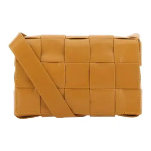 Bottega Veneta CASSETTE Cow Leather Shoulder Bag, Crossbody Bag Men's Camel