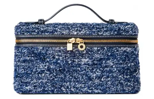 Loro Piana ExtraPocket Cow Leather Handbag Regular Women's Indigo & Marine Blue