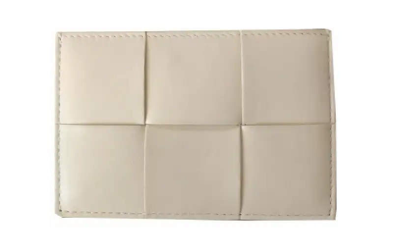 Bottega Veneta Cow Leather Wallet, Card Holder Women's Ice Cream White
