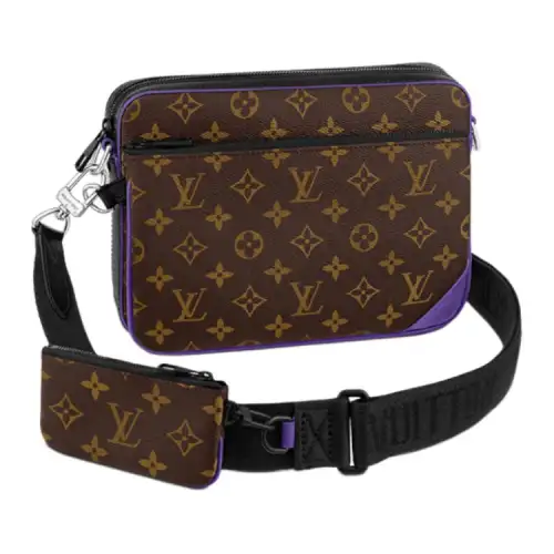 LOUIS VUITTON Trio Messenger Monogram Macassar Brown/Purple