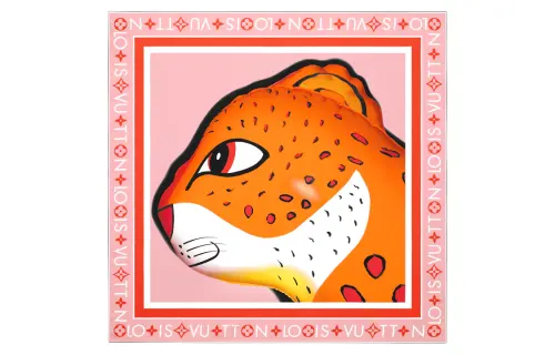LOUIS VUITTON X Sun Yitian Animogram Leopard Square 90